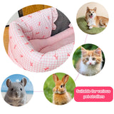 LUKHMELF Pet Stroller Mat,Dog Stroller Pet Bed Mat,Pet Stroller Edge Cushion,Pink Bow Style,Pure Cotton,Stroller Guard,Pet Stroller Dirt Cover,Not Including Strollers、Comforter(36"×18.5")