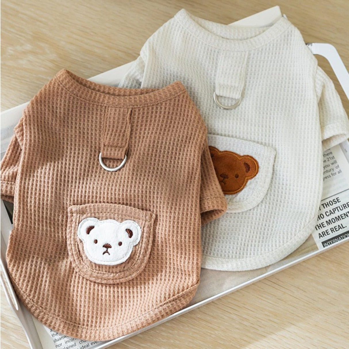 Summer Dog Clothes Dog Shirt Vest Lightweight Bear Pattern Stretchy Dog T-Shirts Soft Cool Shirts Vests Breathable Pet Clothes for Puppy Cats Small Medium Dogs Cat Clothes Dog Outfit White Bear XXL
