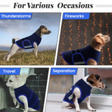 MIGOHI Dog Anxiety Relief Coat,Comfort Anxiety Vest for Dogs,Adjustable Anxiety Calming Wrap for Fireworks,Thunderstorms,Travel, Separation, Dog Anxiety Jacket for Small Dogs,XS,NavyBlue