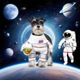 DELIFUR Dog Halloween Astronaut Costume - Pet Dress Up Spacesuit Funny Apparel Uniform Adjustable Cosplay Outfit for Small Medium Dog (Astronaut, Medium)