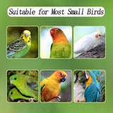 No Mess Bird Feeder for Cage, Automatic Acrylic Bird Feeder Seed Catcher Tray Cage with Stainless Steel Hooks for Small Parrots Canary Parakeet Budgerigar Crested Cockatiel Lovebird (Small)