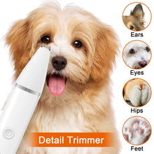 Load image into Gallery viewer, Veeconn Dog Clippers Grooming Kit Hair Clipper-Low Noise Paw Trimmer- Rechargeable - Cordless Quiet Nail Grinder Shaver for Cats and Other Pets
