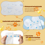 ziyue 40Pcs Disposable Dog Booties for Paw Protection Dog Feet Covers Pet Shoes for Dogs Paw Wound Recovery Protectors with 2 Roll Dogs Paw Bandage for Medium Large Breeds(Blue, 40 Pack)