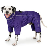 Four Legged Dog Winter Coat for Small Dogs, Warm Puppy Onesie Clothes Christmas, Reflective Turtleneck Dog Jacket with Buckles & D-Rings, Puffer Cold Weather Coat Zipper