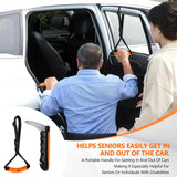 Kaiedos Car Door Handle for Elderly - 4 in 1 Auto Cane Portable Vehicle Support Handle Door Assist Bar, 2 Pack Car Handle Assist，Max Load: 500 Lbs, Anti-Slip Design (Orange)