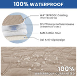 CYCMACO Waterproof Couch Covers for Pets, Waterproof Dog Bed Cover, Anti-Slip Soft Dog Blankets, Couch Cover for Dogs Washable, Pet Blanket for Puppy Large Dogs Cat (30x70 Inch, Khaki)