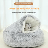 Cozy Cocoon Dog Bed, Cocoon Dog Bed, Cozy Cocoon Pet Bed for Dogs,Cozy for Indoor Cats or Small Dog beds, Soothing Pet Beds Doughnut Calm Anti-nxiety Dog Bed - Waterproof Bottom Washable ,25.6IN,Brown