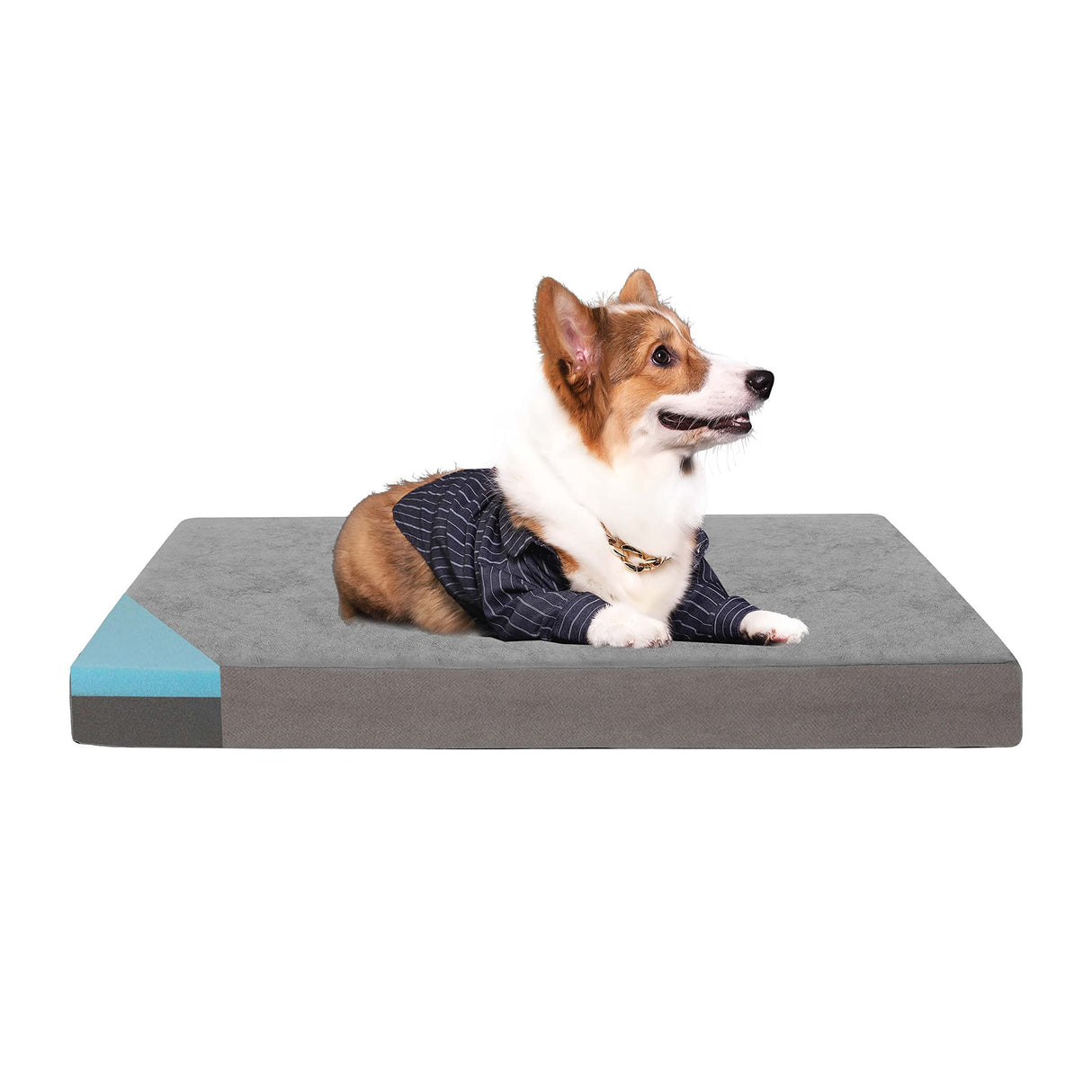 GOHOO PET Orthopedic Memory Foam Dog Bed, Cooling Dog Beds for Medium Dogs -Waterproof Pet Bed for Crate with Removable Washable Cover, M(29inch,45Lbs)