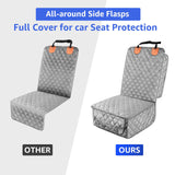 PETICON Front Seat Cover 2 Pack, Full Protection Dog Car Seat Cover with Side Flaps, Nonslip Scratchproof Captain Chair Seat Cover Fits for Cars, Trucks, SUVs, Jeep (Gray)
