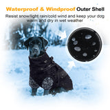 Lelepet Dog Coat 3 in 1 Waterproof Dog Winter Jacket with Harness Built in Windproof Snow Jakcet with Detachable Fleece Sweater Lining Reflective Thermal Cold Weather Coats for Small Medium Large Dogs