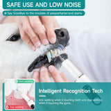 SylvanSparkKitchen Dog Plaque and Tartar Remover Plaque Remover for Teeth with Led Light 5 Adjustable Modes Electric Toothbrush Teeth Cleaning Kit for Dog and Cat Pet Ultrasonic Tooth Cleaner