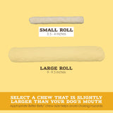 Better Belly Originals Natural Chicken Liver Flavor Small Rolls 20 Count, Highly Digestible Rawhide