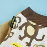Fitwarm Monkey Dog Pajamas, Cute Dog Clothes for Small Dogs Boy Girl, Pet Onesie Clothing, 100% Breathable Cotton, Brown, XXL