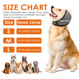 Dog Ear Muffs for Noise Protection & Bath, NoShake Ear Wrap for Hematoma, Drying & NoiseAnxiety Relief - Elastic Waterproof Dog EarProtector with Calming Cover Design for Grooming (Grey, Medium)