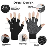 Winter Touchscreen Gloves for Women and Men, Anti-Slip Light Weight Half-Finger Gloves for Hiking, Warm Glove Cycling Driving, Cold Weather, Running, Outdoor Sports, Daily Work(5 fingers-2 Pairs)