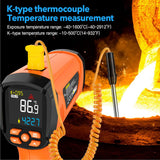 MESTEK Infrared Thermometer Temperature Gun, -40℉~2912℉, High Temp Infrared Thermometer with Color LCD, Non-Contact Pyrometer 50:1 Laser Thermometer Gun for Industrial HVAC Forge Metal Smelting