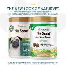 Load image into Gallery viewer, NaturVet - No Scoot for Dogs - 120 Soft Chews - Plus Pumpkin - Supports Healthy Anal Gland &amp; Bowel Function - Enhanced with Beet Pulp &amp; Psyllium Husk
