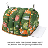 Wontee Bird Nest House Winter Warm Snuggle Hut Bird Bed Hanging Hammock for Parrots Budgies Parakeets Caique Senegal Cockatiels Conures (Large, Green)