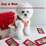 SSEISS New Year Dog Lion Dance Coat, Spring Festival Pet Costume, Winter Cat Warm Clothes for Small Medium Dogs, Teddy, Schnauzers and Small Bichon Frises (X-Large)