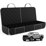 ZQ Trucks Dog Car Back Seat Cover for Ram1500/F150/GMC Sierra/Tacoma/Chevrolet Silverado, Access for Middle Seatbelt, Waterproof Bench Seat Protector for Pickups Nonslip Rear Dog Cover