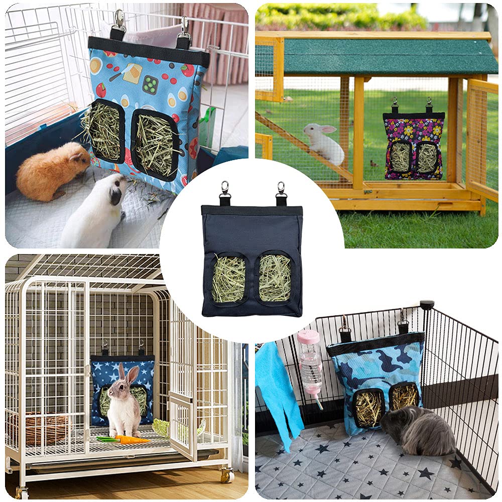 Guinea Pig Hay Feeder, Hanging Rabbit Hay Feeder Bag for Guinea Pigs Bunnies Chinchillas. Stars, 2 Count