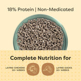 Scratch and Peck Feeds Whole Grain Layer Pellets Chicken and Duck Feed - 25 lbs Bag - Corn-Free and Soy-Free - 18% Protein, Certified Organic and Non-GMO Project Verified Chicken Food