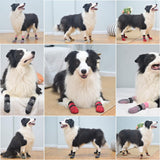 BEAUTYZOO 6PCS Dog Socks to Prevent Licking Paws, Anti Slip Dog Shoes for Hot Pavement Hardwood Floors, Traction Control Toe Grips Boots & Paw Protectors for Small Medium Large Senior Dogs, Khaki XL