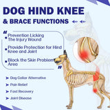 ROZKITCH Dog Surgery Leg Sleeve Rear Legs, Male Female Pet Prevent Licking Wound Elbow Knee Protector, Dog Recovery Suit Cone Collar Alternative Pants Shirt for Wound Heal Wrap Blue S