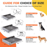 Aeroluxe Dog Bed Large Sized Dogs, XXL Orthopedic Dog Bed for Large Dogs, Waterproof Pet Bed with Washable Removable Cover, L-Shaped Pet Couch with Portable Handle 48"x35"x7.5", Grey