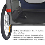 DOGGYHUT® Premium Large Pet Bike Trailer for Medium or Large Dog, Up to 78 lbs,Dog Bicycle Carrier,Low Center of Gravity,Easy Folding Frame (Blue)
