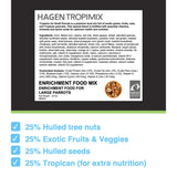 Hari Hagen Tropimix Enrichment Food for Small Parrots, 20 lb. (9.07 kg) - HARI Small Parrot Food with Seeds, Fruit, Nuts, Vegetables, Grains, and Legumes