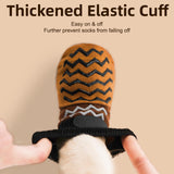 Nesayver Dog Socks Shoes to Prevent Licking Paws for Hardwood Floors, Pet Booties for Hot Pavement with Grip Traction Control, Winter Boots & Paw Protectors for Small Medium Large Senior Dogs,Khaki M