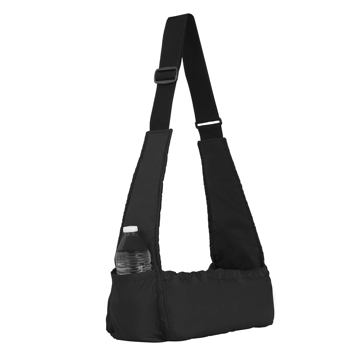 Cloak & Dawggie Dog Sling Carrier Tiny XXS Extra Extra Small Dogs, Puppy Toy Teacup Wearable Adjustable Pet Cross Body Shoulder Bag Waterproof Nylon Travel My Canine Kids (8722) (3-7 lbs, Black)