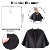 Black Makeup Cape, Chemical & Water Proof Beauty Salon Shorty Smock for Clients, Lightweight Comb-out Beard Apron Shortie Make Up Bib Styling Shampoo Cape for Makeup Artist Beautician