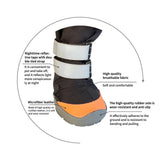 Winter Dog Suspender Boots, Dog Paw Protectors, Waterproof Doggy Booties for Winter, Anti-Slip Reflective Dogs Shoes Snow Boots for Outdoor Walking