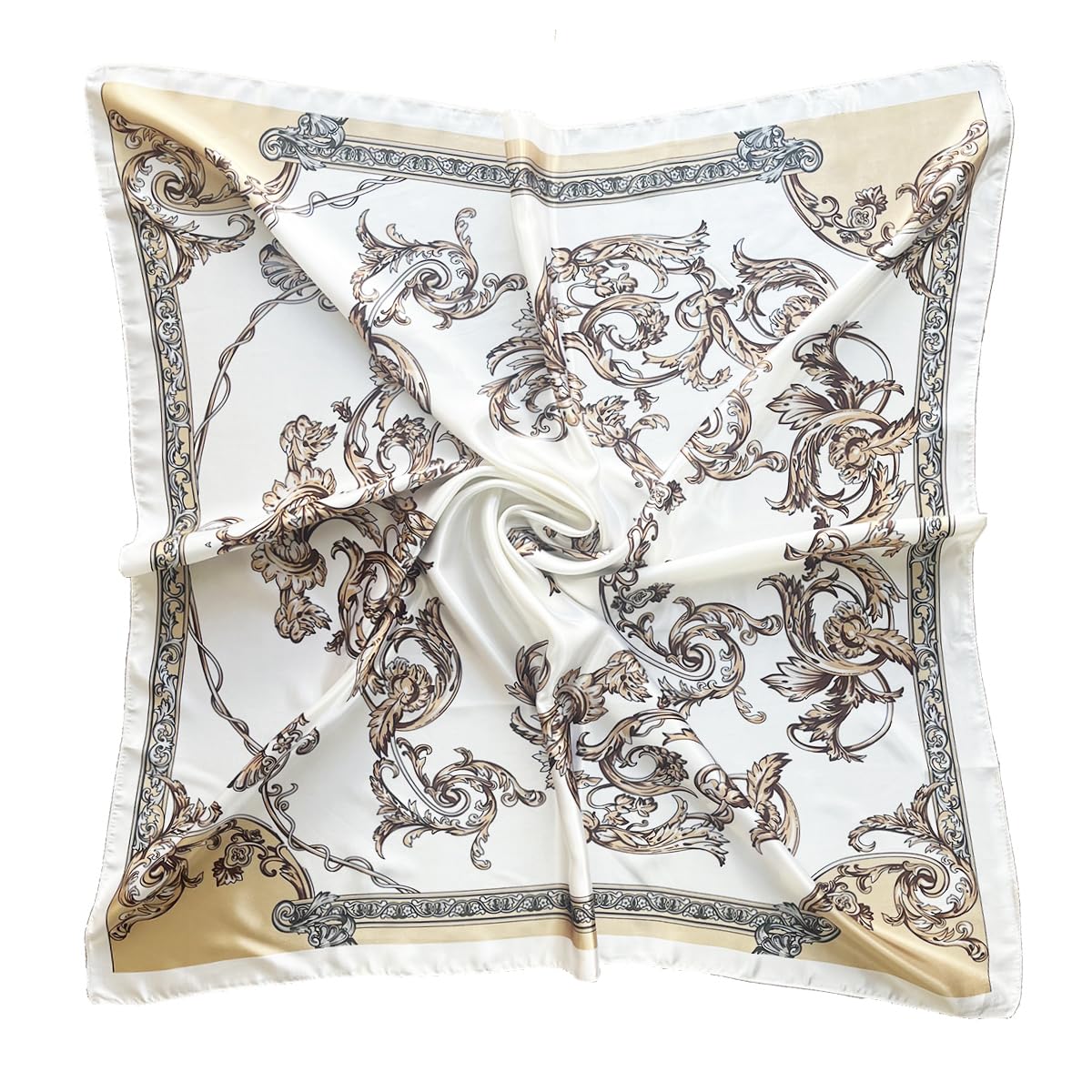Julunar Silk Like Head Scarf for Women - Satin Large Hair Scarves - 35" Square Silk Hair Wrap for Sleeping with Gift Packed