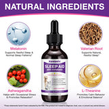 Melatonin for Pets, Melatonin for Dogs, Sleep Aid for Dogs, Melatonins for Cats, Support Aanxiety & Stress Relief, Promotes Relaxation and Deep Sleep, 2Oz Chicken Flavor