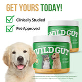Wild Gut - Natural Probiotic Supplement for Pets | Supports Digestive Health & Gut Microbiome | 8 Probiotic Strains | 3 Bottles