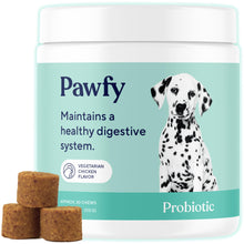 Load image into Gallery viewer, Pawfy Probiotics for Dogs | Supports Digestive Health, Diarrhea for Small, Large Dogs | Improves Gut Health | Anti Yeast Supplements | Skin Health Seasonal Allergies Support - 30 Chews (Chicken)
