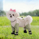 Pet Anti Dust Pants, Anti-Slip Waterproof Rain/Snow Boots with Adjustable Suspender,Waterproof Dog Boots Rain Boots with Suspender,Outdoor Anti Dirt Pants for Dogs (L)