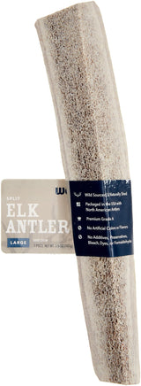 Wag Split Elk Antler, Naturally Shed, Long Lasting for Aggressive Chewers, Large (Best for Dogs 30-45 lbs)