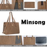 Stylish Pet Carrier Purse Leather Bag for Small Dogs Cats Puppy,Airline Approved Soft-Sided Carriers (Vintage Brown)