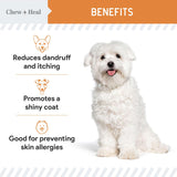 Wild Caught Omega 3 Fish Oil for Dogs - 180 Softgel Capsules for Healthy Skin and Coat - 300 mg Mini Dog Fish Oil Pills for Shedding, Dry Itching Skin, and Hot Spots - Pet Omega Salmon Supplement