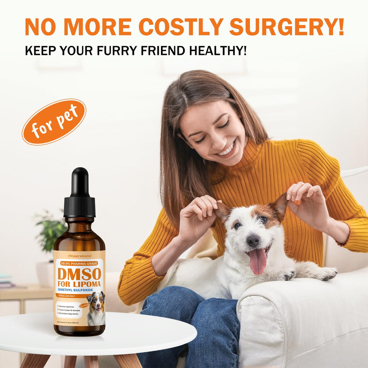 Topical DMSO for Dogs Lipoma, Guard Dog Away from Lumps and Bumps, Reduce Inflammation and Swelling, Soften Fatty Lumps & Lumps, Dog Pain Relief, Lipoma Treatment for Dogs, Help Buddy Regain Energy