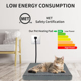 AUPETEK Heated Pet Beds for Indoor/Outdoor Cat & Dog Orthopedic Foam Warming Cat Beds Auto Temperature Control, Washable Cover with Waterproof Liner Thermo Kitty Electric Heating Bed