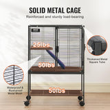 VEVOR 34" Rolling Metal Ferret Cage, Large 2-Tier Critter Nation Cage, Small Animal Cage with Ramps & Tray, Easy to Set up for Pet Mice, Hamster, Guinea Pig, Chinchilla, Squirrel, Hedgehogs, Bunny