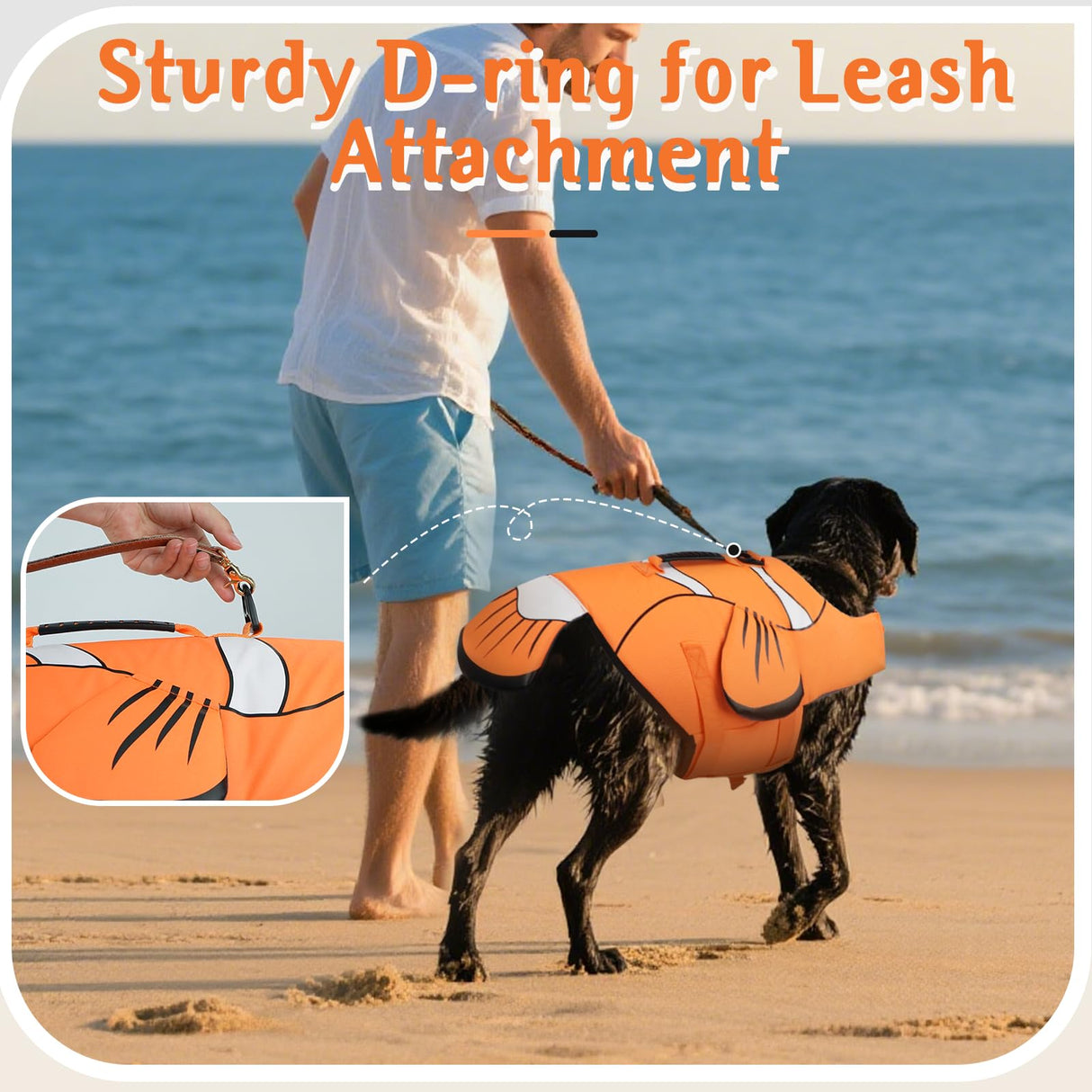 DENTRUN Dog Life Jacket for Small Dogs, Ripstop Adjustable Swim Vest with Rescue Handle, High Visibility Safety Flotation Jacket for Swimming, Boating, Beach, Pool, and Water Activities