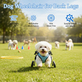 Dog Wheelchair for Back Legs - Adjustable Small Dog Wheelchair with 1.5mm Thickened Frame, Mobility Aid Support Cart for Disabled Hind Legs Rehab, Walking Wheels for Small Dogs