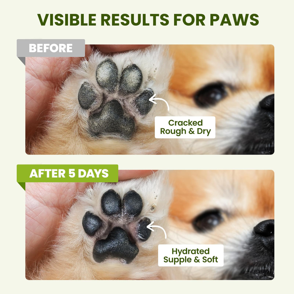 PawSono Lick-Safe Dog Paw & Nose Balm with Coconut Oil | Winter Snow, Road Salt & Cold Pavement Protector | All-Natural Moisturizer & Soother for Dry, Cracked Pads & Snout | Horse Hoof, Joint Care