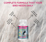 VITOFARMA MULTIVIT Pigeon para palomas 100 Tabs Vitamins Minerals Aminoacids for Racing Pigeons Show Pigeons Rollers Supplement for Birds